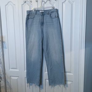 High waisted Light Demin Wide Leg Jeans